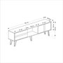 Hanah Home Soporte de TV Vania Blanco y Dorado